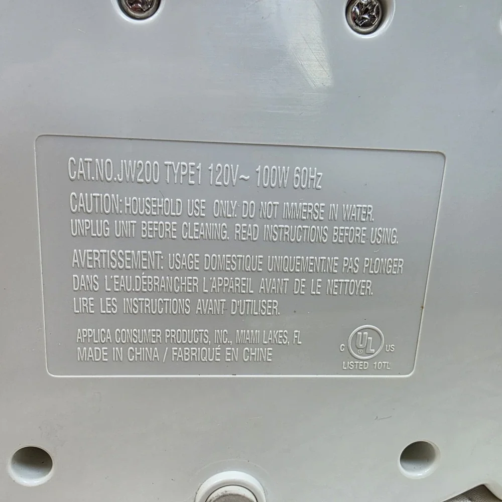Black‎ & Decker Lids Off JW200 Jar Opener Electric Automatic Tested